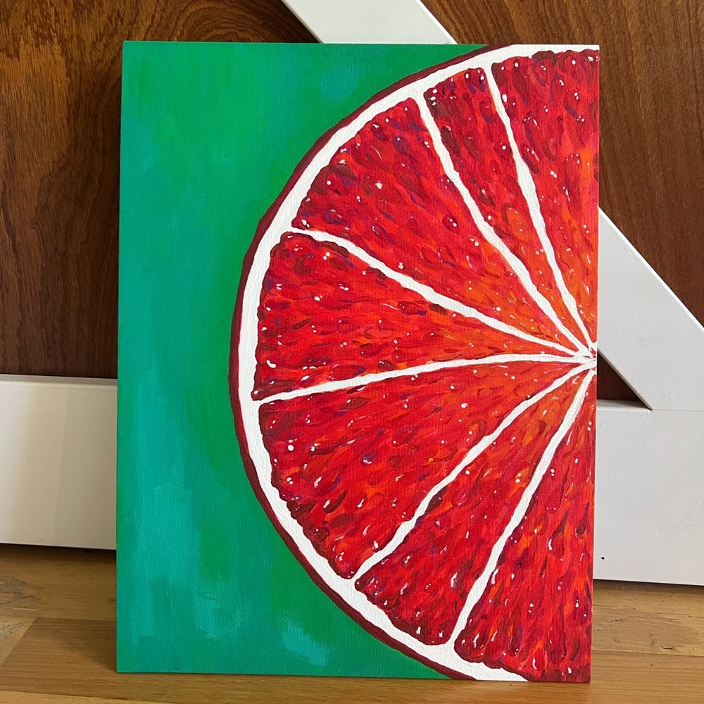 Grapefruit/Blood Orange Painting